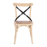 Kefélt felületű, natúr színű szilfa étkezőszék.